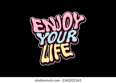 Aesthetic inspirational quotes typography slogan sticker graphic tee groovy style vector