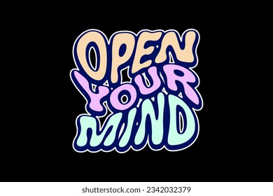 Aesthetic inspirational quotes typography slogan sticker graphic tee groovy style vector