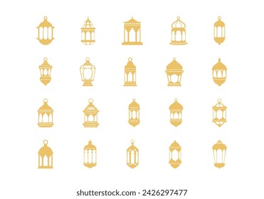 Ästhetische islamische Laterne Element Set