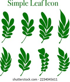 Aesthetic leaf icon for Background, decoration, flash card, or logo. A simple vector design.