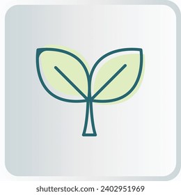 Ästhetisches Blattsymbol-Design mit modernem minimalistischem Naturkonzept.