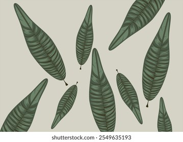 aesthetic leaf vector image for background