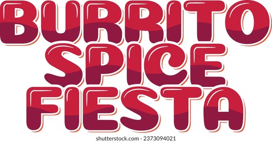 Aesthetic lettering design capturing the spicy and festive essence of Mexican cuisine.