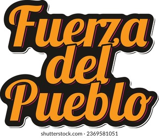 Aesthetic lettering vector design showcasing the strength and resilience of the Mexican people, honoring the spirit of the Mexican Revolution.