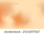 Aesthetic light beige blurred background with wet watercolor texture. Fluid brown, caramel wallpaper with copy space. Abstract smooth gradient product backdrop. Elegant dim light color presentation