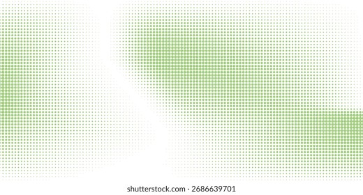 Fondo abstracto geométrico moderno del círculo del Vector verde claro estético. Plantilla de textura punteada. Patrón geométrico en estilo semitono con gradiente.Eps 10