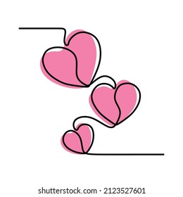 aesthetic love symbol oneline continuous single line art