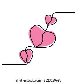 aesthetic love symbol oneline continuous single line art