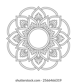 Aesthetic Mandala Flower Coloring Patterns