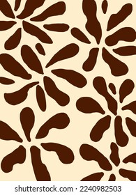 Aesthetic maroon leaves patterns on white  background vector, illustrations for wallpaper, templates, phone case pillow designs, art prints, etc
