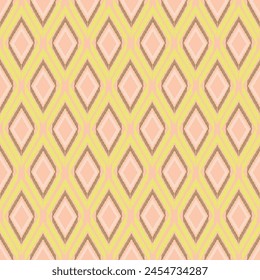 Aesthetic mid century printable seamless pattern with retro design. Decorative 50`s, 60's, 70's style Vintage modern background in minimalist mid century style for fabric, wallpaper