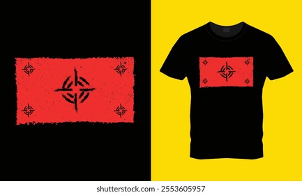 Aesthetic Mind T-Shirt Design  - Vibrant red colored minimalist trendy and stylish t shirt design for all tshirt lovers who like innovative simple and clean design in the t shirt