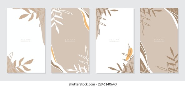 Aesthetic Minimal Background Template Vector illustration for mobile applications, advertisements, banners, invitation, covers, greeting card, social media posts, story, and stories