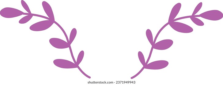 Aesthetic minimalist decorative purple branches