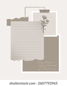 Aesthetic and minimalist memo pad and note paper layer notepad