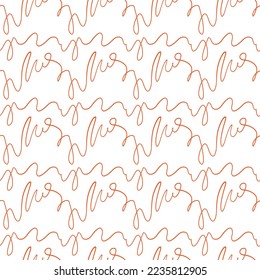 patrón estético minimalista sin costuras con líneas rojas abstractas sobre fondo blanco.  patrón lineal vectorial