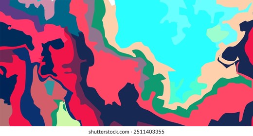 Fundo de cor mista estética, fundo de cor aleatório abstrato, textura de cor abstrata, brincando com a cor, estilo psicodélico