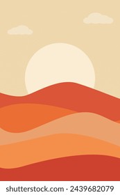 Aesthetic Mobile wallpaper vector illustration art. Can be used as poster, print design, wall art, and photo frame.