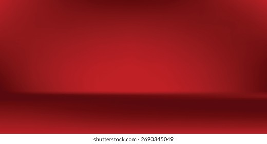 Estética Moderna Vazio quarto de estúdio vermelho, usado como fundo para exibir seus produtos