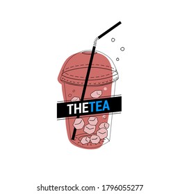 Aesthetic modern simple tea illustration