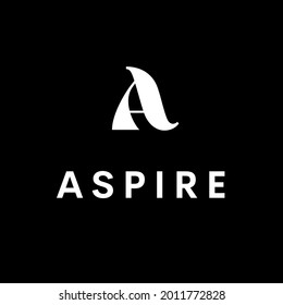 Aesthetic Monogram logo on a black background, perfect for a product or business brand