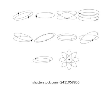 Aesthetic Monoline Circle Shape Set