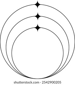 Ästhetisches Monoline Element Illustrationssatz