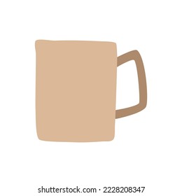 Aesthetic mug handdrawn art vector