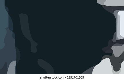 Aesthetic navy abstract background with copy space area. Suitable for poster and banner