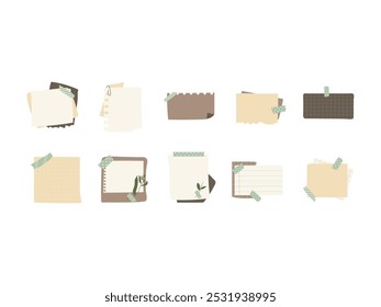 Aesthetic Note Design Eleemnt Set 