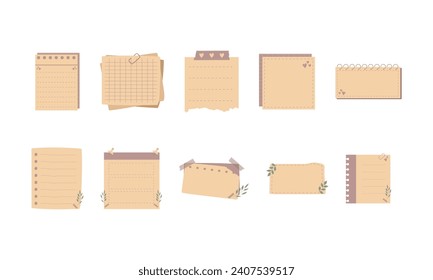 Aesthetic Notebook Illustration Element Set