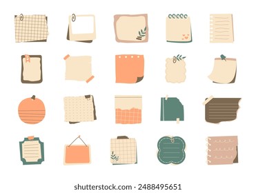 Aesthetic Paper Note Element Set