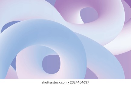 Aesthetic Pastel colour background  3D gradient abstract shapes vector