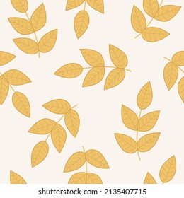 aesthetic pattern with yellow leaves