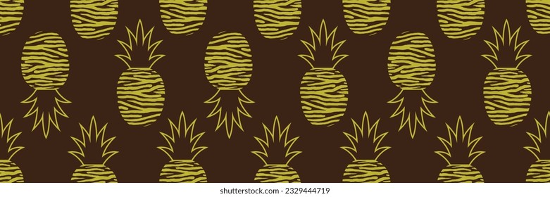 Aesthetic Pineapples Seamless pattern design for decoration,cover,banner and other purposes. 