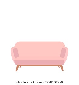 aesthetic pink chair design icon vector