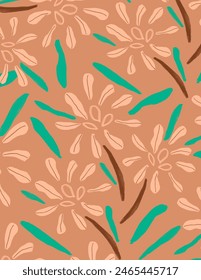 aesthetic pink flowers patterns on pink background for web banner, business presentation, branding package, fabric print, wallpaper, social media post, doodle, notes, book covers, wall decor.