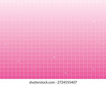 Rejilla de degradado rosa estética con destellos