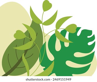 Aesthetic Plant Corner Element Set