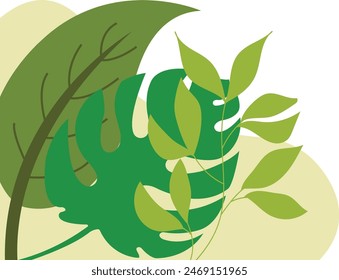 Aesthetic Plant Corner Element Set