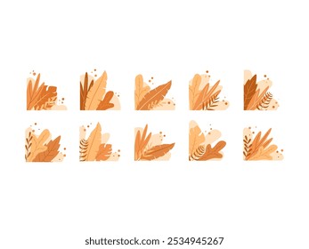 Aesthetic plant corner Element Set
