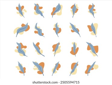 Aesthetic Plant Illustration Element Set