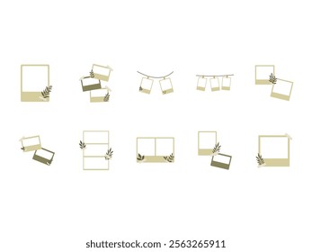 Aesthetic Polaroid Frame Element Set
