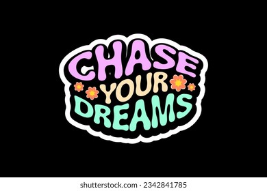 Aesthetic quotes sticker motivational typography streetwear graphic design templates