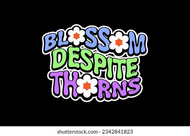 Aesthetic quotes sticker motivational typography streetwear graphic design templates