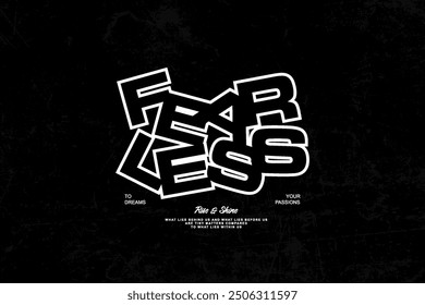 Aesthetic quotes streetwear vector graphic design