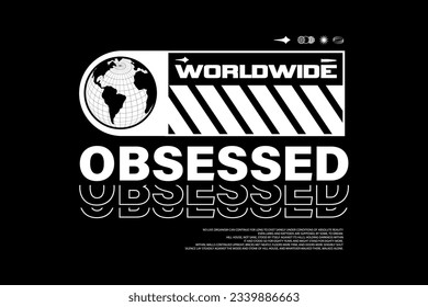 aesthetic quotes urban streetwear vector graphic design templates Collection
