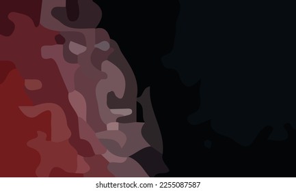 Aesthetic red abstract background with copy space area. Suitable for poster and banner