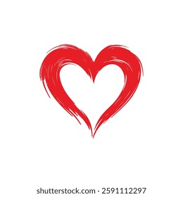Aesthetic red heart icon design