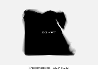 Malla de gradiente monocromo estético retro de Egipto Mapa de color blanco y negro.
